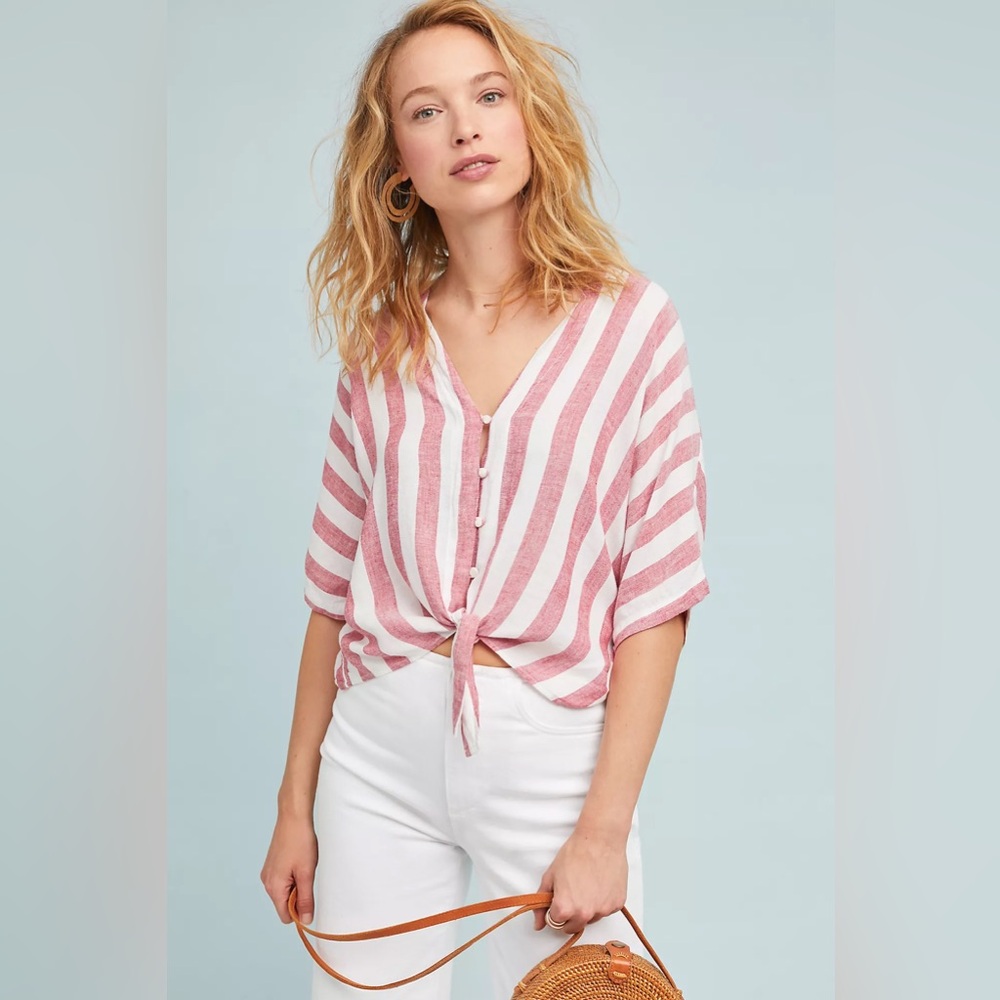 RAILS SEVILEE STRIPED BUTTON DOWN SHORT SLEEVE TOP ✨